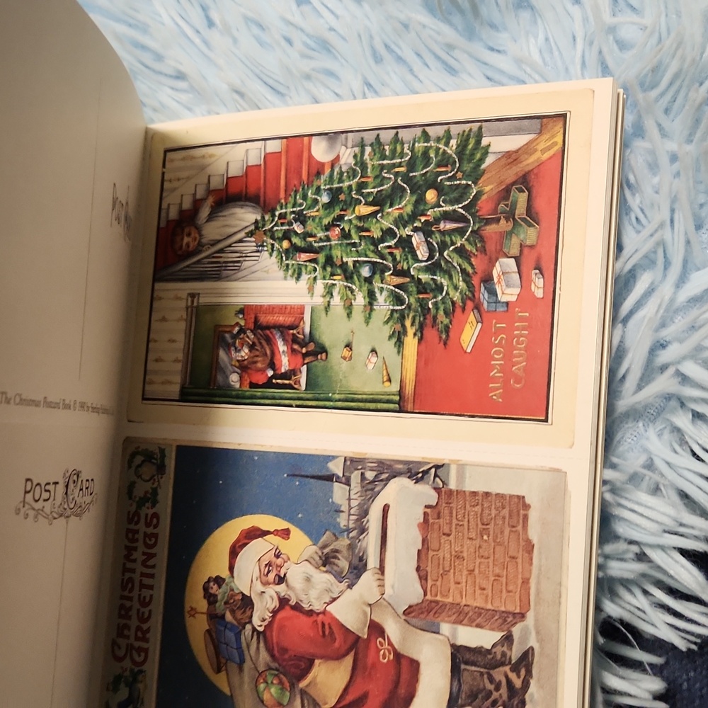 Vintage Christmas post card book